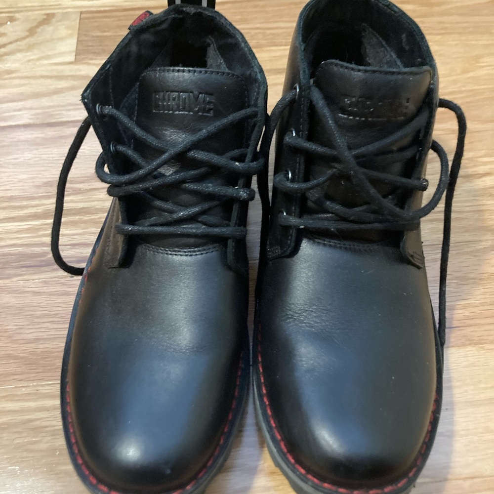Chrome black leather chukka boots size 10